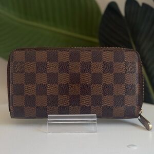 Louis Vuitton Damier Ebene Zip-Around Continental Wallet - Brown